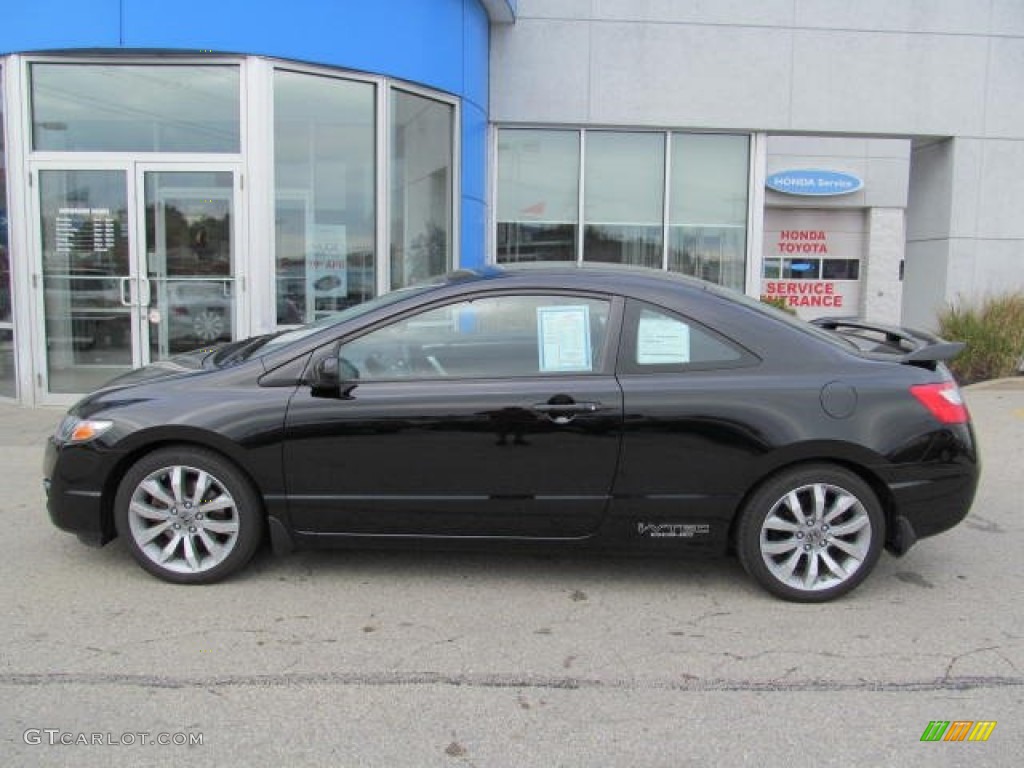 Crystal Black Pearl 2010 Honda Civic Si Coupe Exterior Photo #72681217