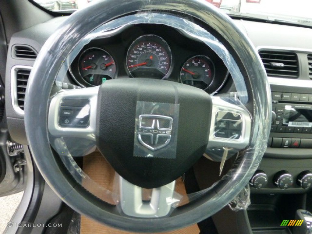 2013 Dodge Avenger SXT Black Steering Wheel Photo #72682456