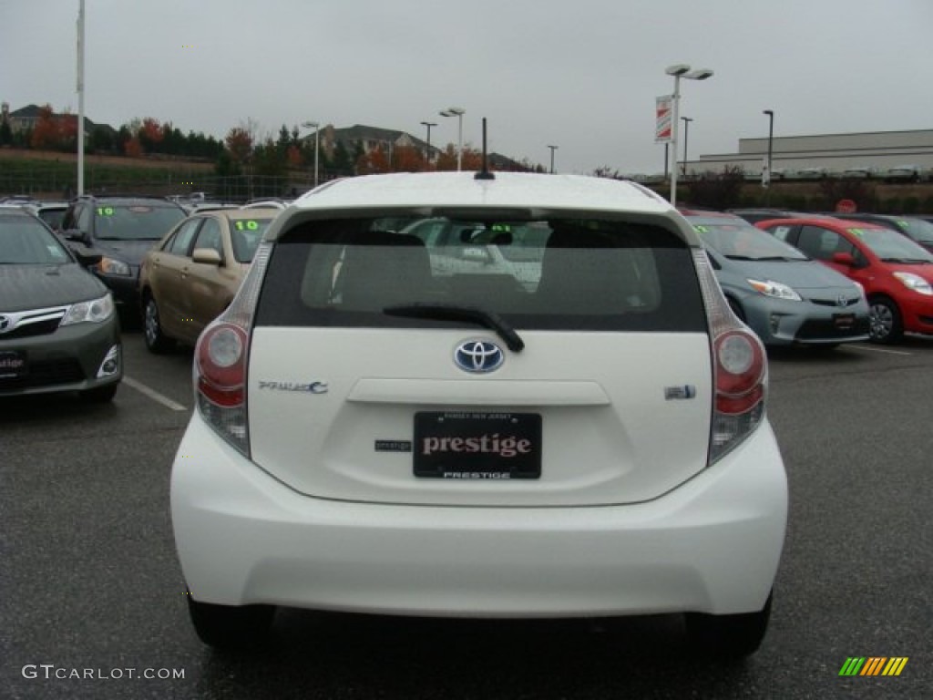 2012 Prius c Hybrid Two - Super White / Light Blue Gray/Black photo #5