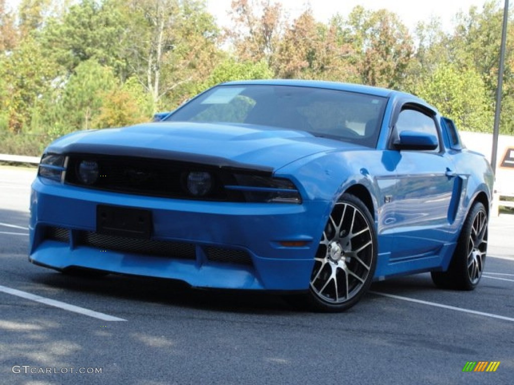 2010 Mustang GT Premium Coupe - Grabber Blue / Charcoal Black photo #3