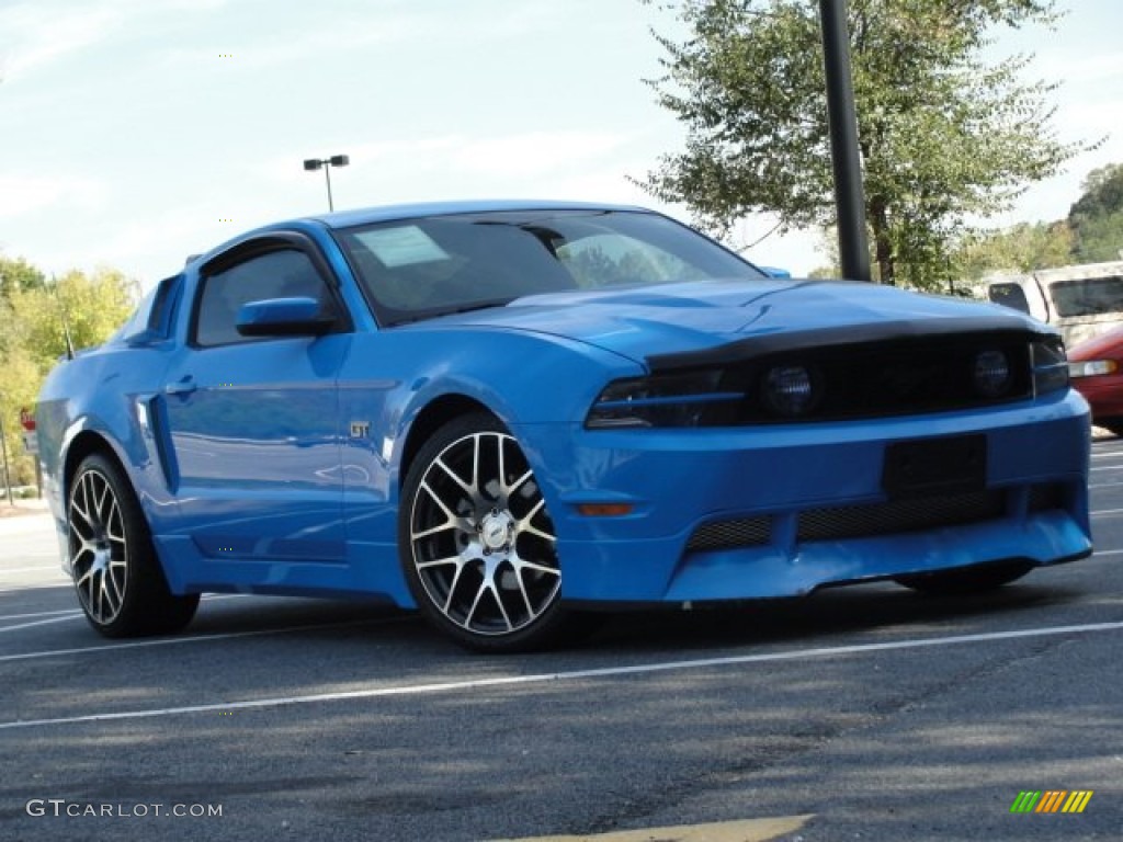 2010 Mustang GT Premium Coupe - Grabber Blue / Charcoal Black photo #18