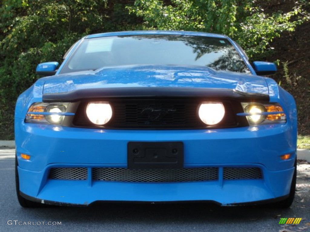 2010 Mustang GT Premium Coupe - Grabber Blue / Charcoal Black photo #38