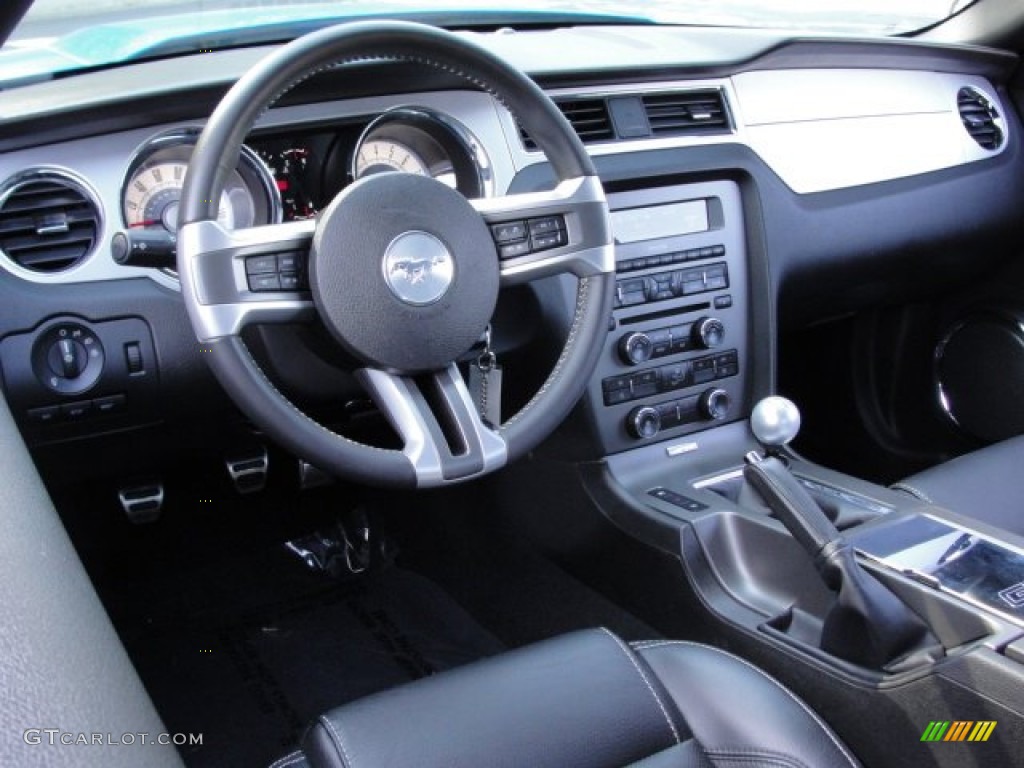2010 Mustang GT Premium Coupe - Grabber Blue / Charcoal Black photo #48