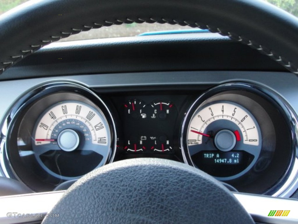 2010 Mustang GT Premium Coupe - Grabber Blue / Charcoal Black photo #66