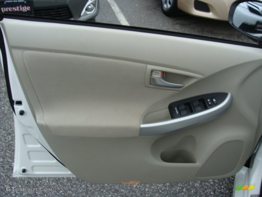 2012 Toyota Prius 3rd Gen Two Hybrid Bisque Door Panel Photo #72684250