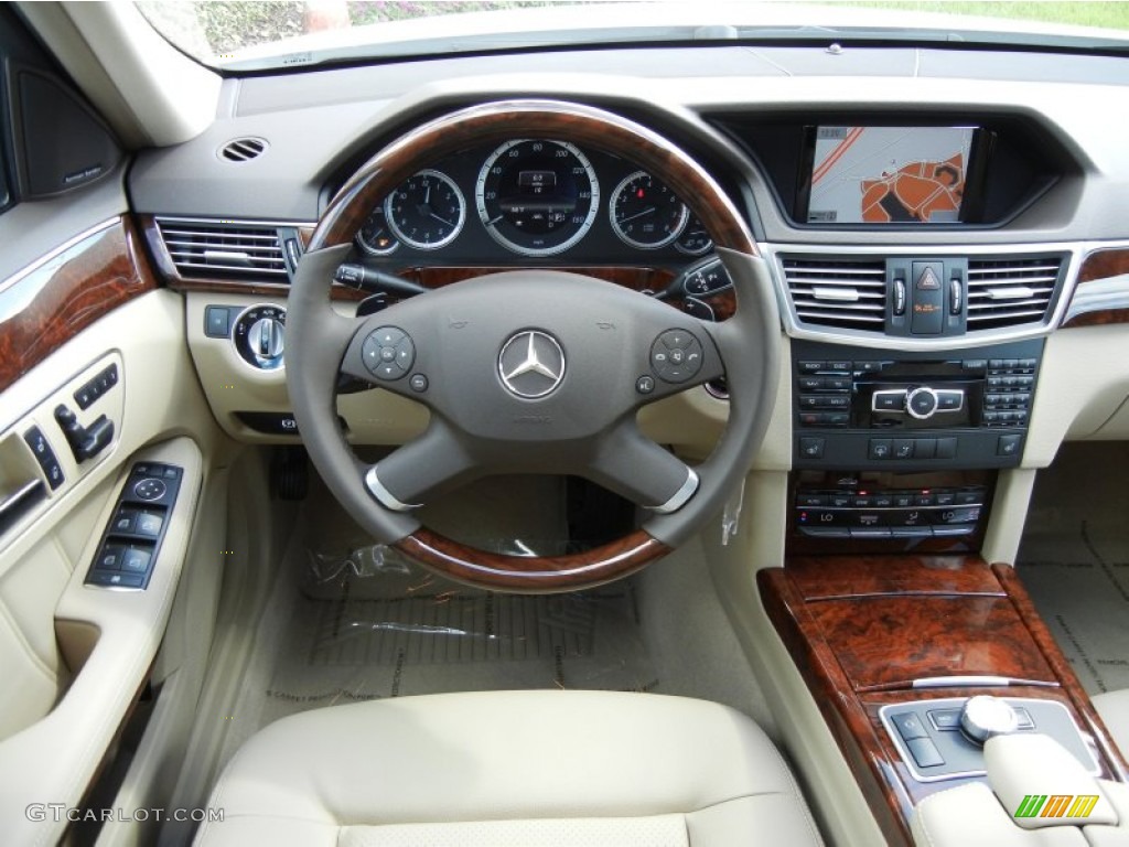 2013 Mercedes-Benz E 350 Sedan Almond/Mocha Dashboard Photo #72685289