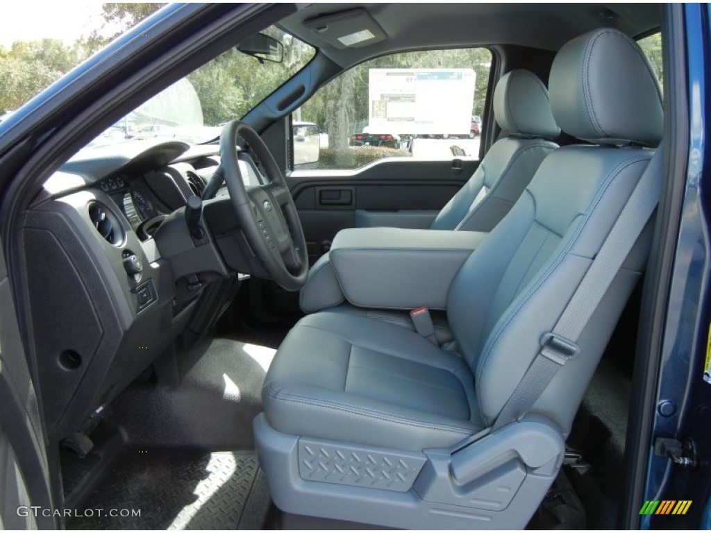 2013 F150 XL Regular Cab - Blue Jeans Metallic / Steel Gray photo #5