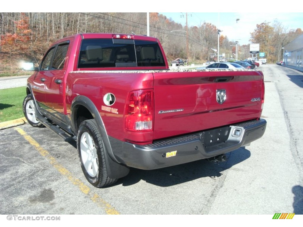 Deep Cherry Red Crystal Pearl 2012 Dodge Ram 1500 Mossy Oak Edition Crew Cab 4x4 Exterior Photo #72687354
