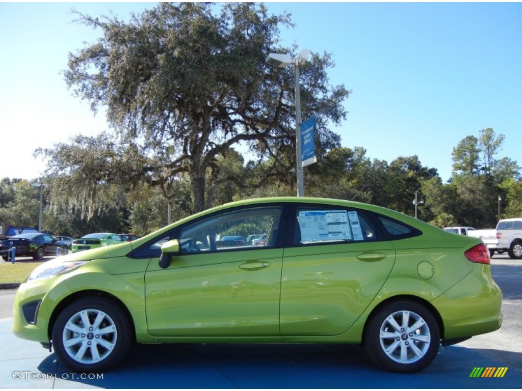 Lime Squeeze Metallic 2012 Ford Fiesta SE Sedan Exterior Photo #72687379