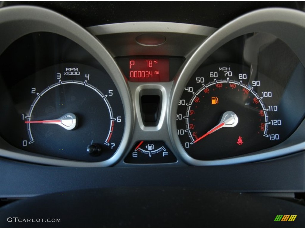 2012 Ford Fiesta SE Sedan Gauges Photo #72687496