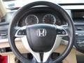 Ivory 2009 Honda Accord EX-L V6 Coupe Steering Wheel