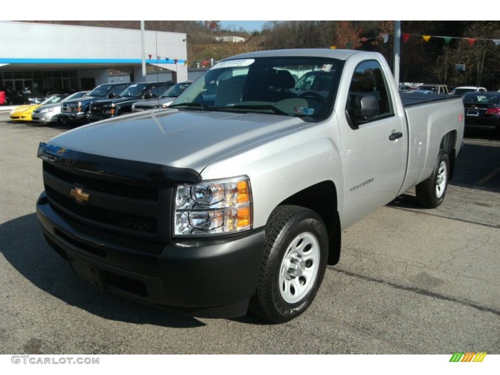 2010 Silverado 1500 Regular Cab - Sheer Silver Metallic / Dark Titanium photo #1