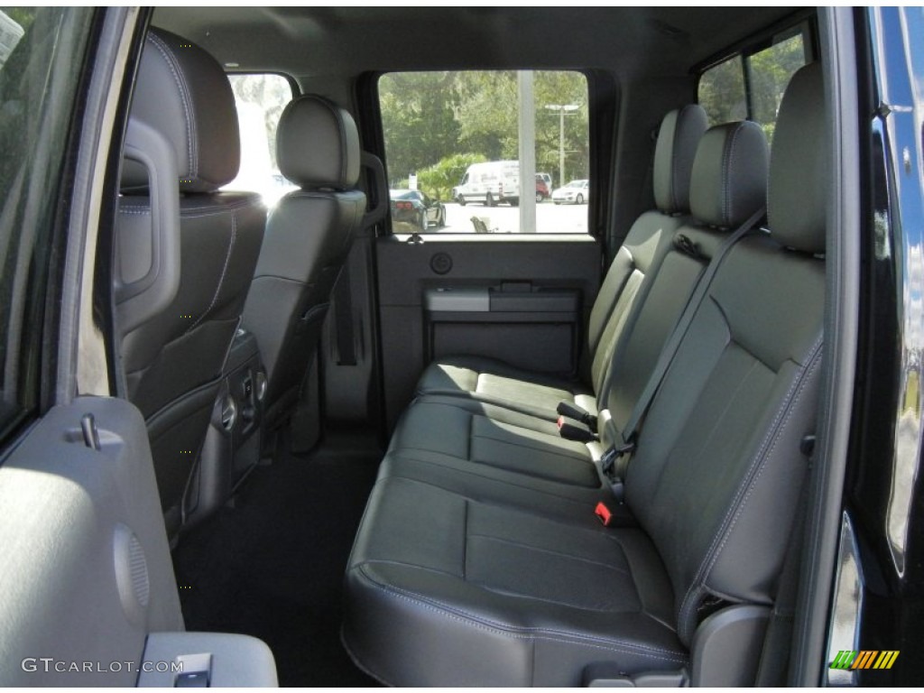 2012 F250 Super Duty Lariat Crew Cab 4x4 - Tuxedo Black Metallic / Black photo #6