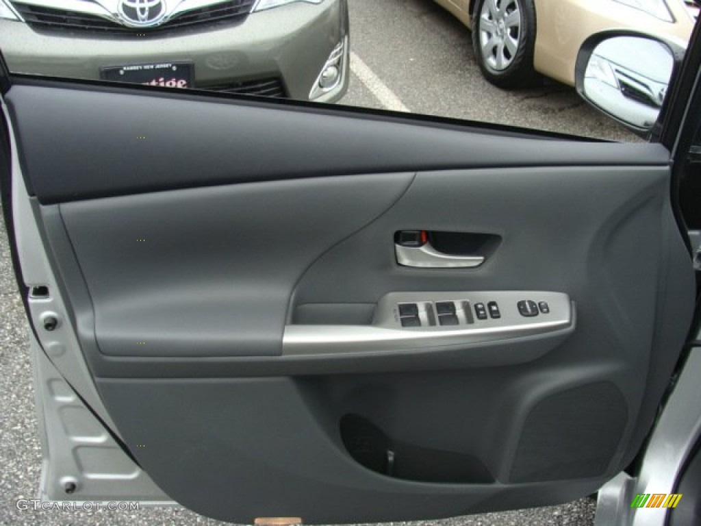 2012 Toyota Prius v Two Hybrid Dark Gray Door Panel Photo #72688805
