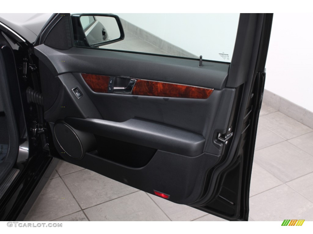 2010 Mercedes-Benz C 300 Sport 4Matic Black Door Panel Photo #72690925