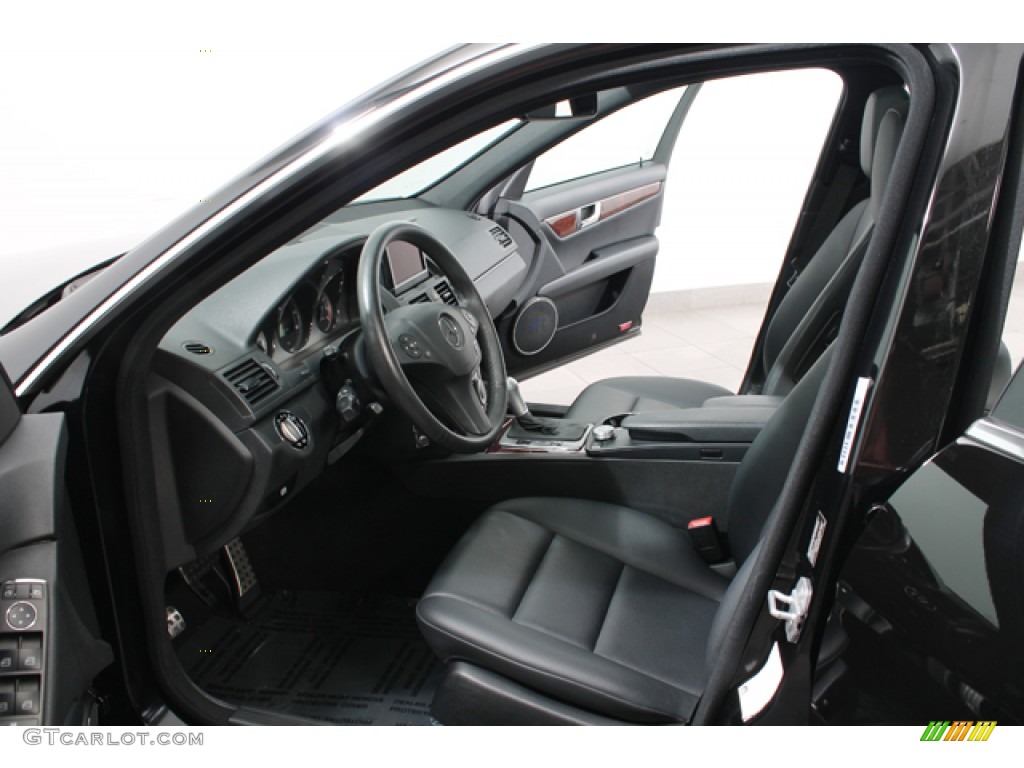 Black Interior 2010 Mercedes-Benz C 300 Sport 4Matic Photo #72691120