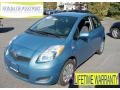 2011 Bayou Blue Pearl Toyota Yaris 3 Door Liftback  photo #1