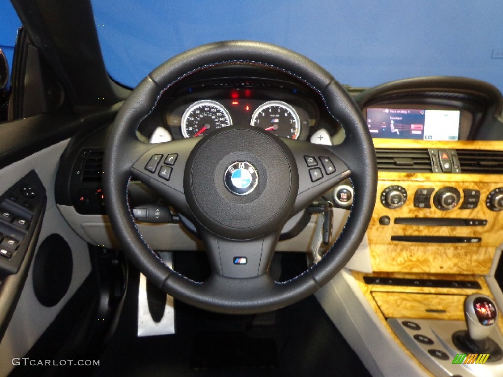 2007 BMW M6 Convertible Sepang Beige Steering Wheel Photo #72693262