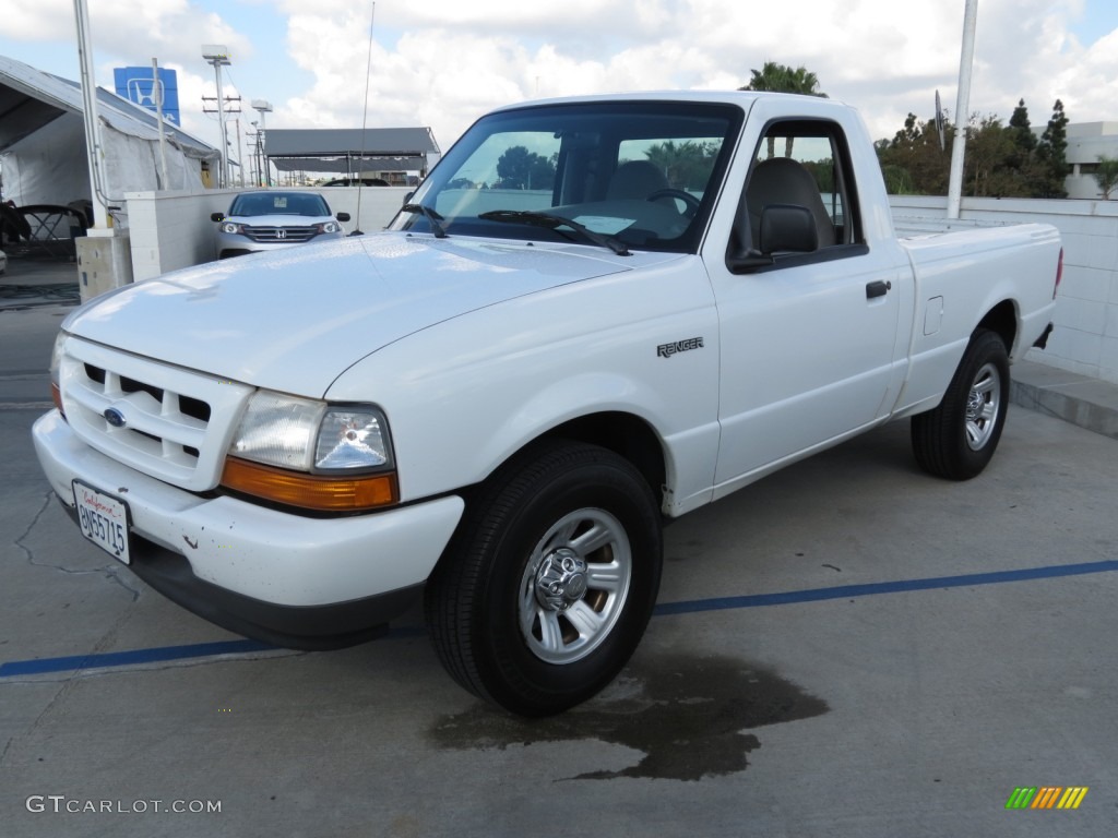 2000 Ranger XL Regular Cab - Oxford White / Medium Graphite photo #5