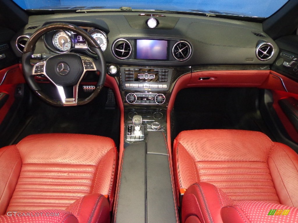 2013 Mercedes-Benz SL 550 Roadster Red/Black Dashboard Photo #72695092