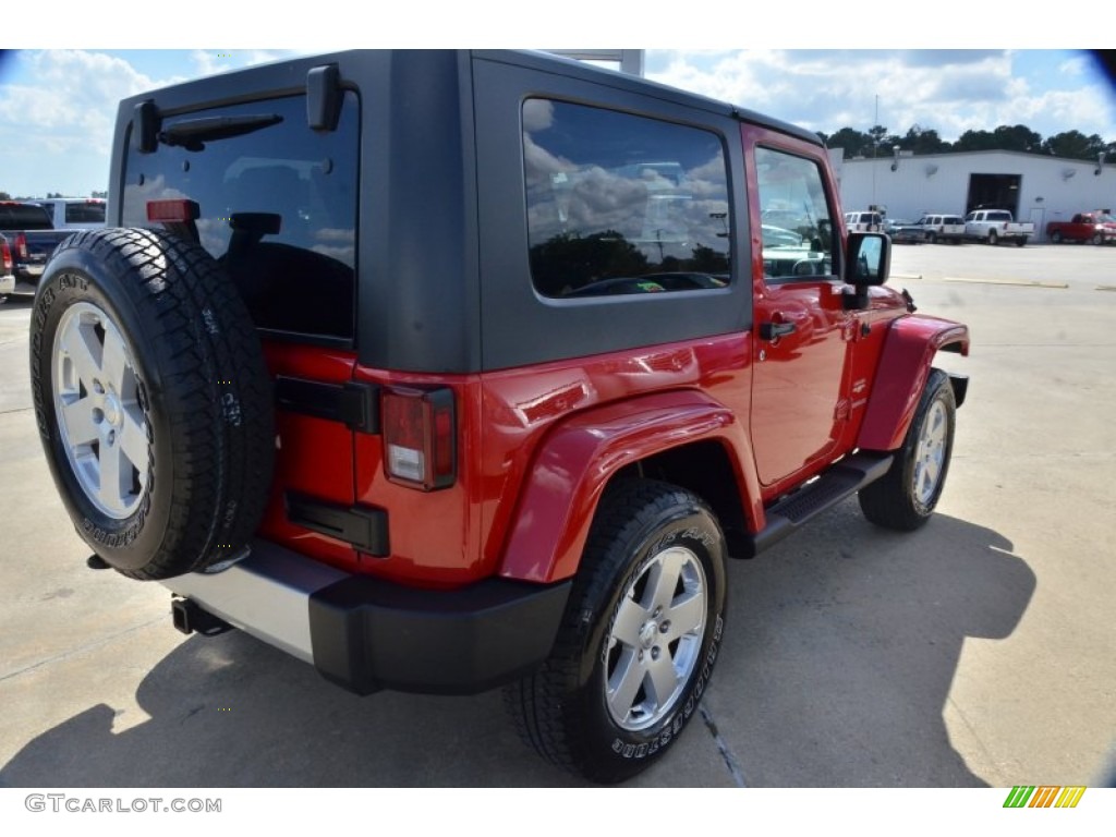 2010 Wrangler Sahara 4x4 - Flame Red / Dark Slate Gray/Medium Slate Gray photo #6