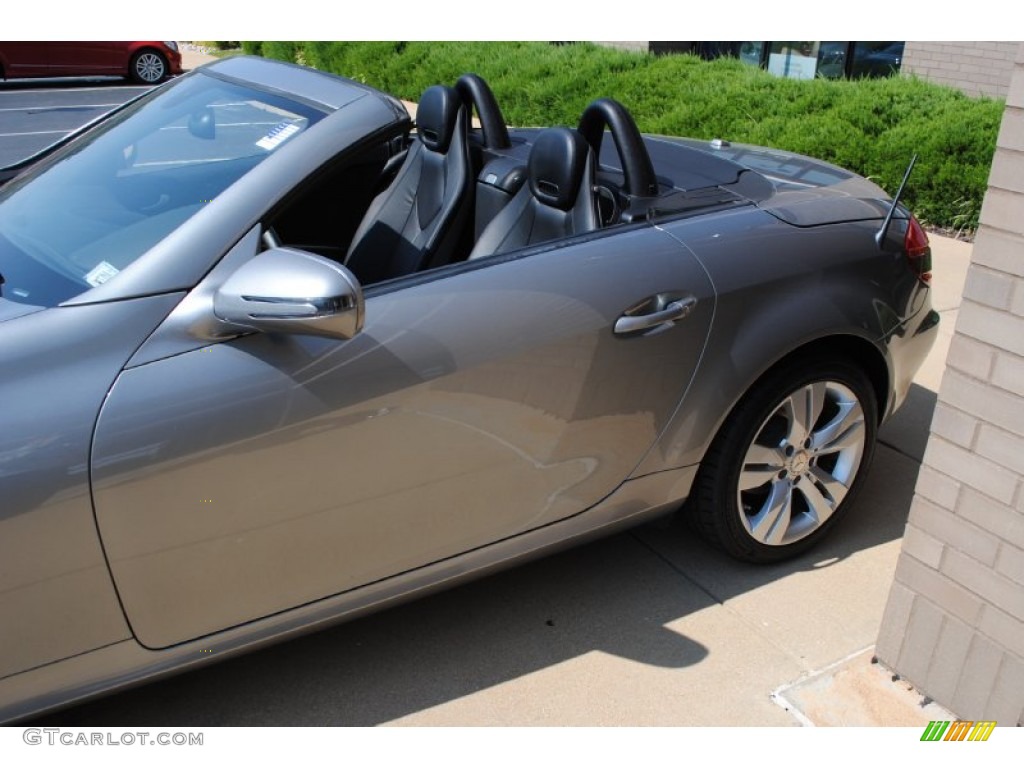 2009 SLK 350 Roadster - Palladium Silver Metallic / Black photo #9