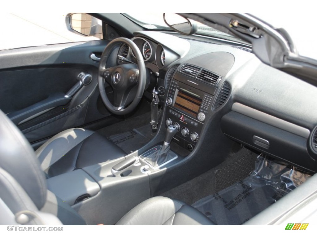 Black Interior 2009 Mercedes-Benz SLK 350 Roadster Photo #72696988