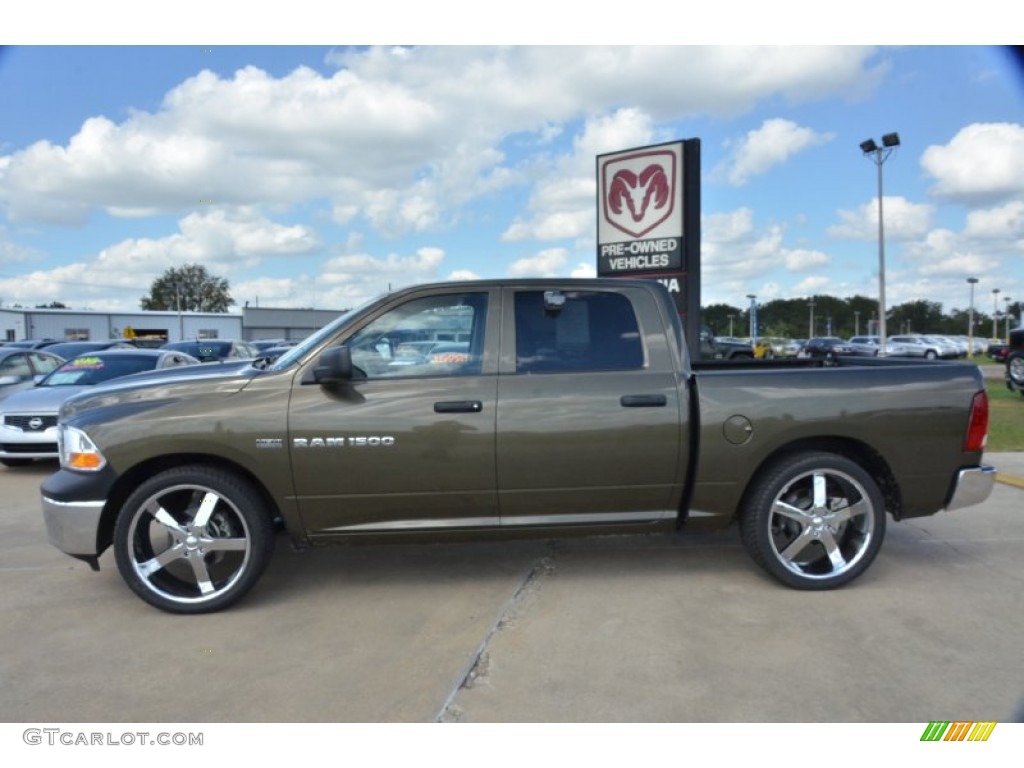 2012 Ram 1500 Express Crew Cab - Sagebrush Pearl / Dark Slate Gray/Medium Graystone photo #2