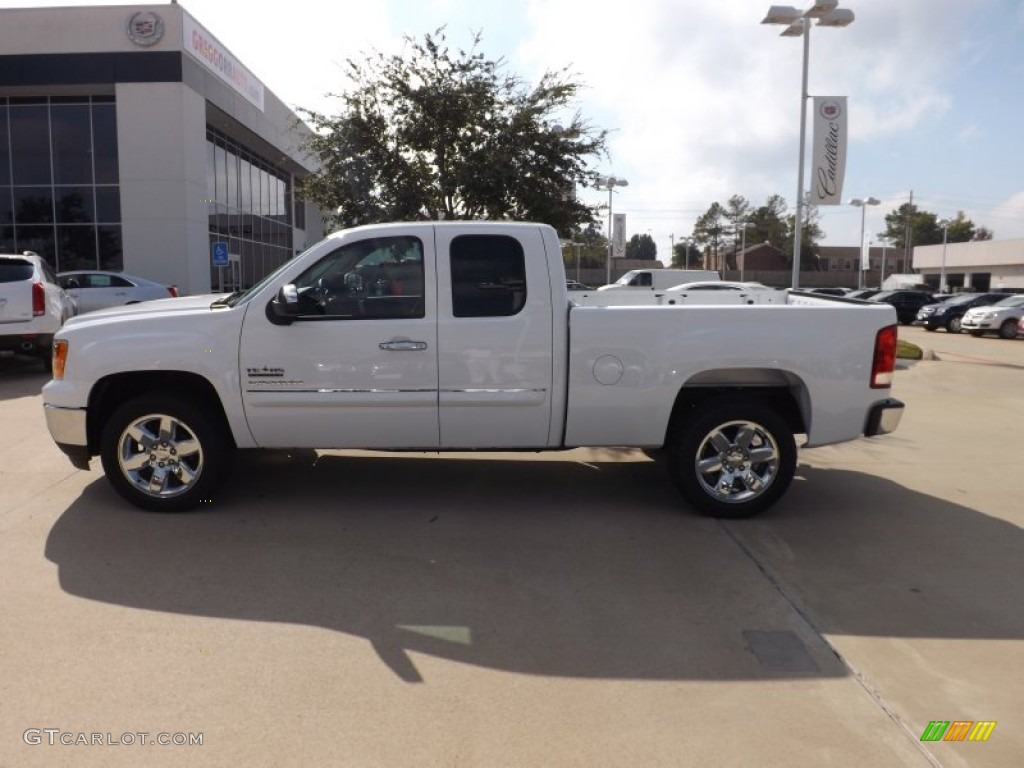 2012 Sierra 1500 SLE Extended Cab - Summit White / Ebony photo #2