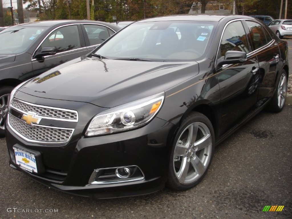 2013 Malibu LTZ - Black / Jet Black/Brownstone photo #1