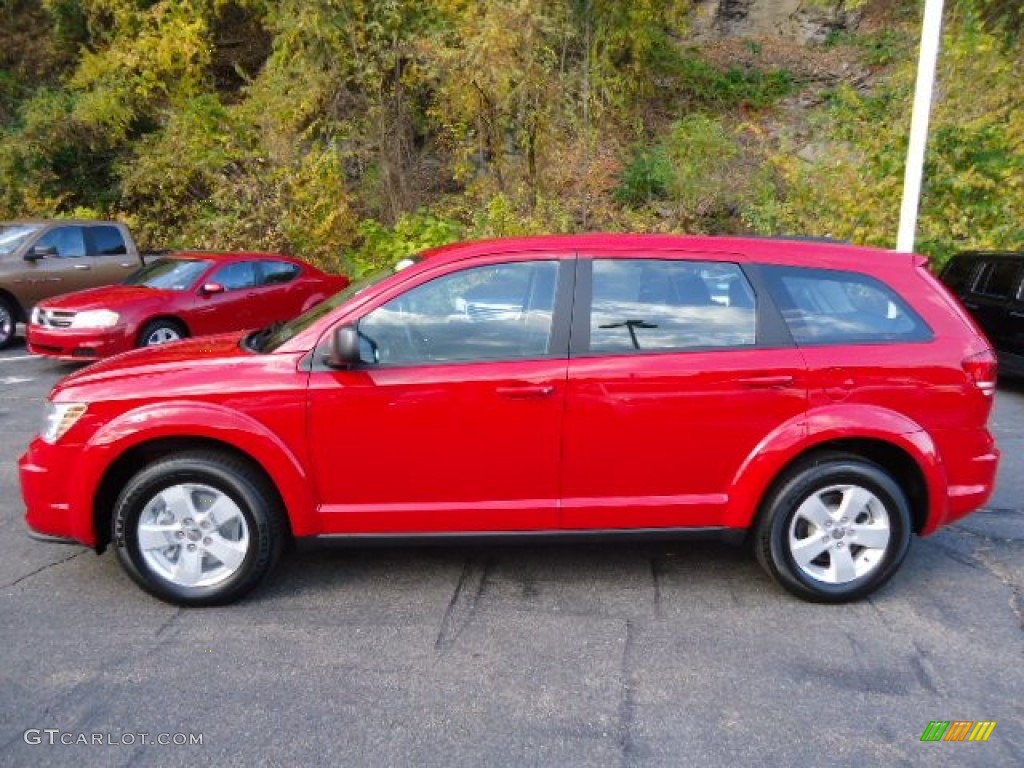 Brilliant Red Tri-Coat Pearl 2013 Dodge Journey American Value Package Exterior Photo #72700957