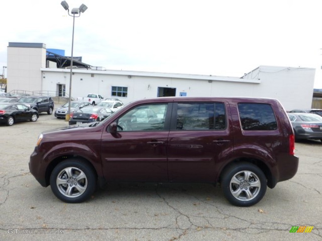 2013 Pilot EX-L 4WD - Dark Cherry Pearl / Beige photo #1