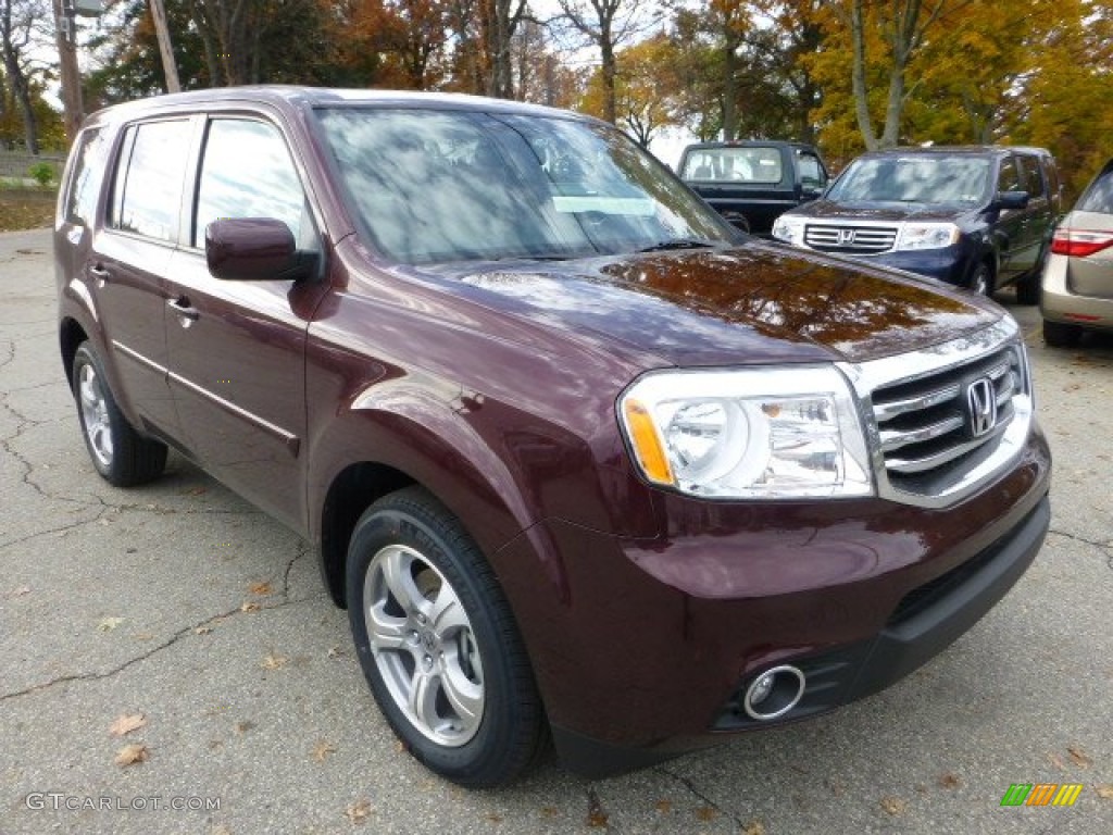 Dark Cherry Pearl 2013 Honda Pilot EX-L 4WD Exterior Photo #72701353