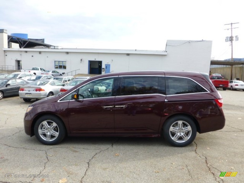 Dark Cherry Pearl 2013 Honda Odyssey Touring Exterior Photo #72701992