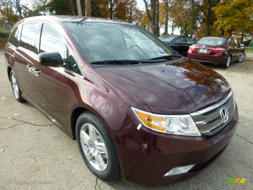 Dark Cherry Pearl 2013 Honda Odyssey Touring Exterior Photo #72702037