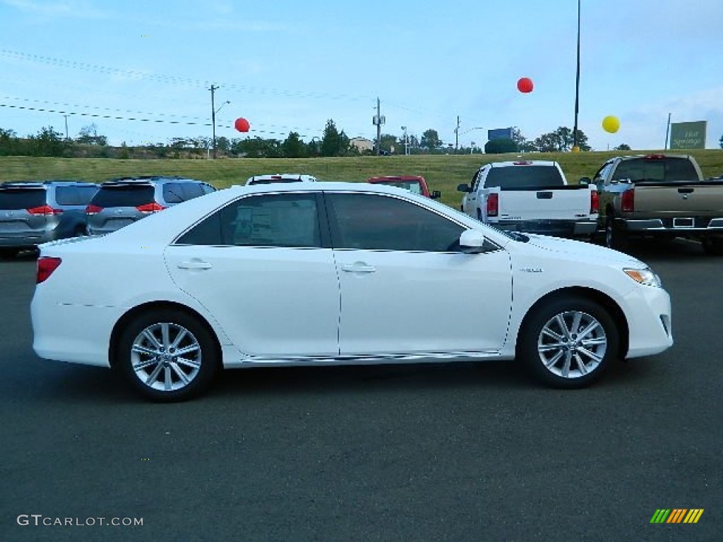 2012 Camry Hybrid XLE - Super White / Ivory photo #2