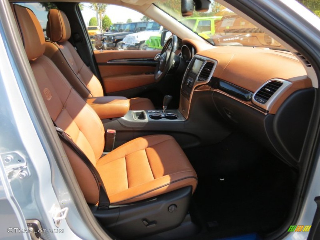 2013 Grand Cherokee Overland - Winter Chill Pearl / New Saddle/Black photo #10