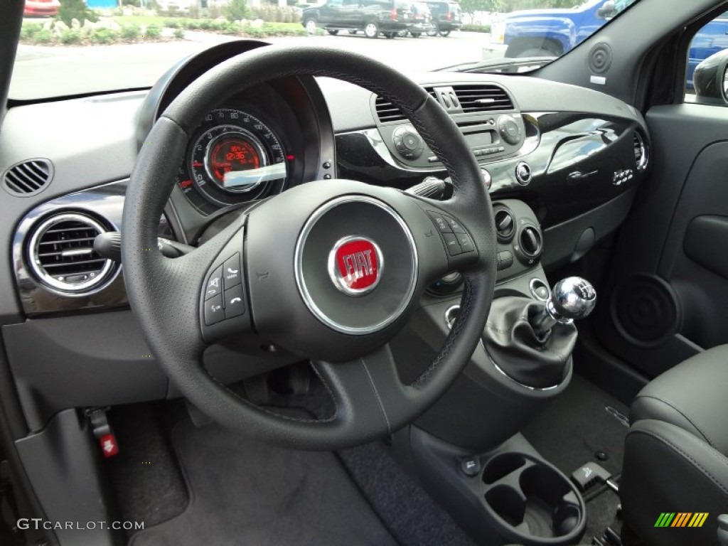 2012 Fiat 500 Sport Sport Tessuto Nero/Nero (Black/Black) Dashboard Photo #72704866