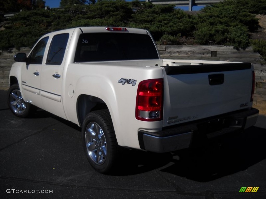 2013 Sierra 1500 SLT Crew Cab 4x4 - White Diamond Tricoat / Very Dark Cashmere/Light Cashmere photo #2