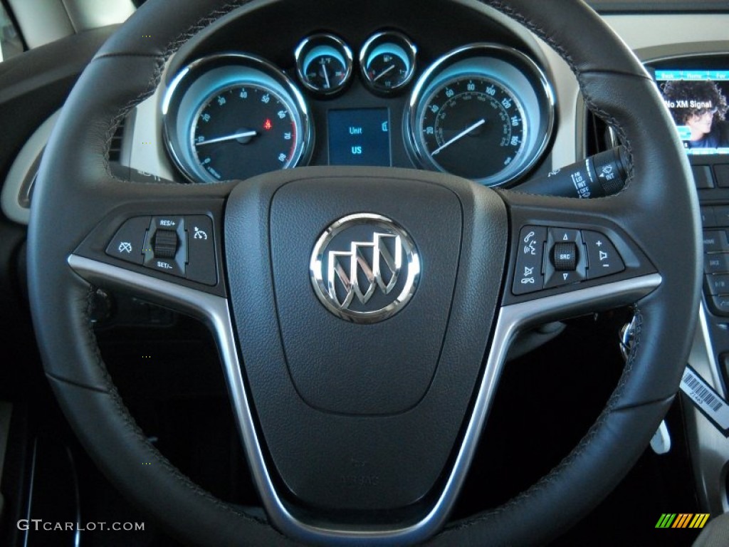 2013 Buick Verano FWD Cashmere Steering Wheel Photo #72705004