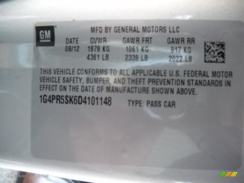 2013 Verano FWD - Quicksilver Metallic / Medium Titanium photo #12