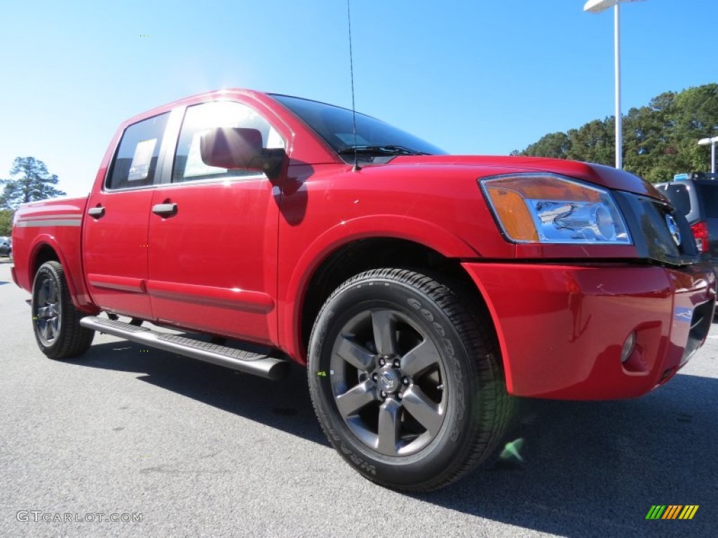 Red Alert 2012 Nissan Titan SV Crew Cab Exterior Photo #72707093