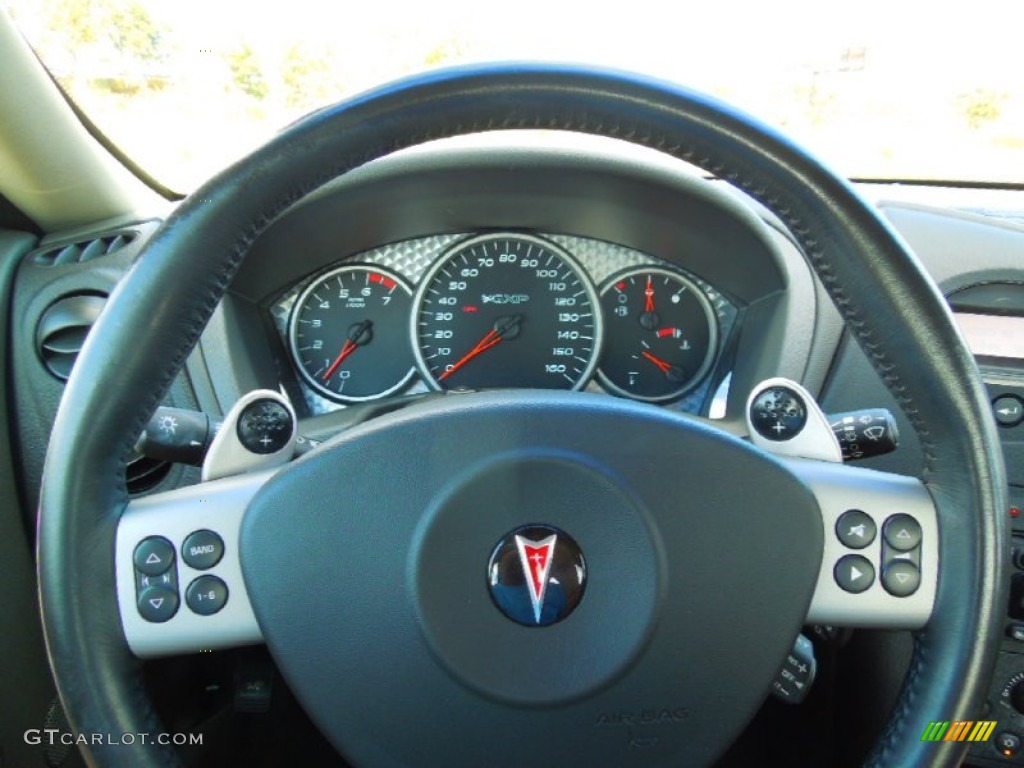 2005 Pontiac Grand Prix GXP Sedan Ebony/Dark Pewter Steering Wheel Photo #72707795