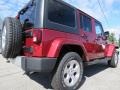 2013 Deep Cherry Red Crystal Pearl Jeep Wrangler Unlimited Sahara 4x4  photo #7