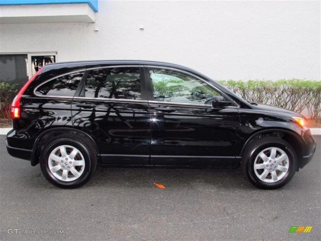 2009 CR-V EX - Crystal Black Pearl / Ivory photo #2