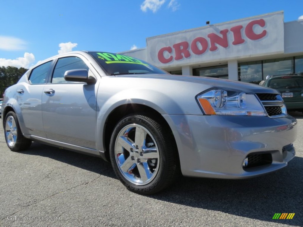 2013 Avenger SXT - Billet Silver Metallic / Black photo #1