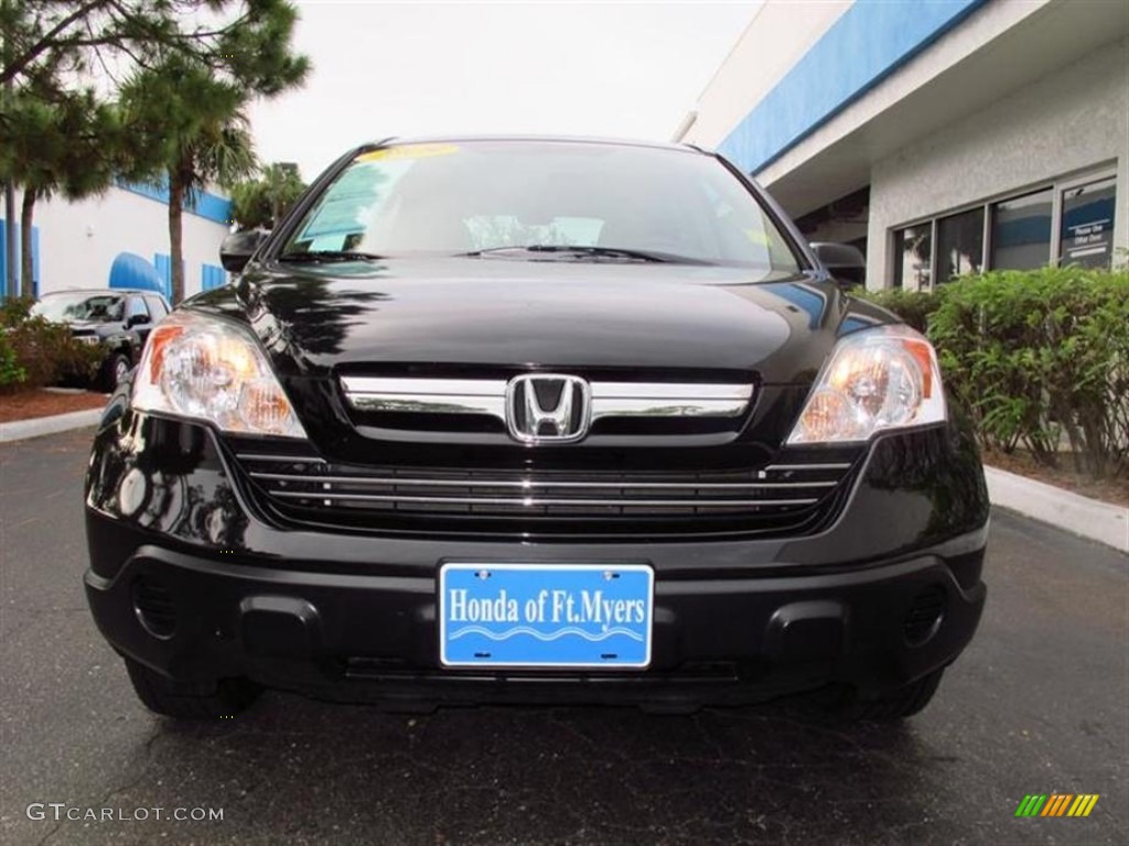 2009 CR-V EX - Crystal Black Pearl / Ivory photo #8
