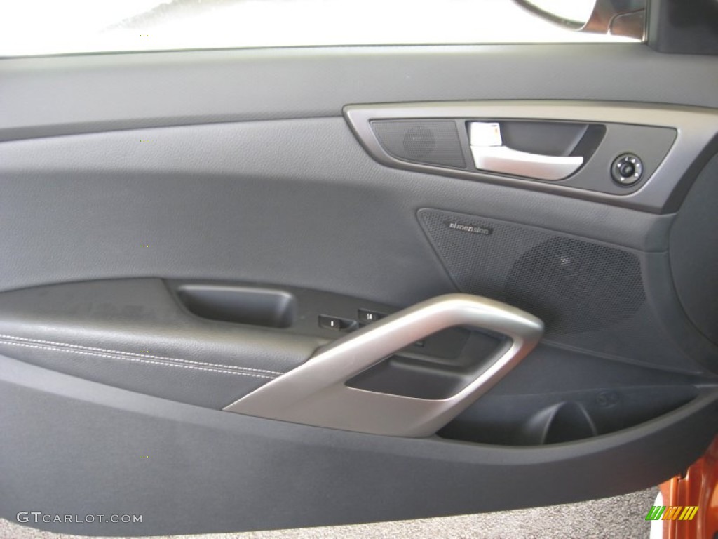 2013 Hyundai Veloster Turbo Black Door Panel Photo #72709386