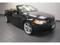 Jet Black 2009 BMW 1 Series 135i Convertible