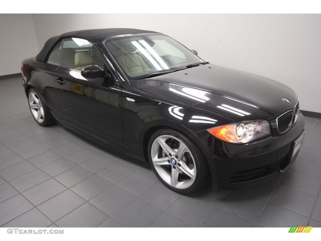 2009 1 Series 135i Convertible - Jet Black / Savanna Beige/Black Boston Leather photo #10